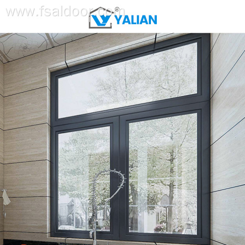 Aluminum Alloy Casement Window Tempered Glass Double Glazing